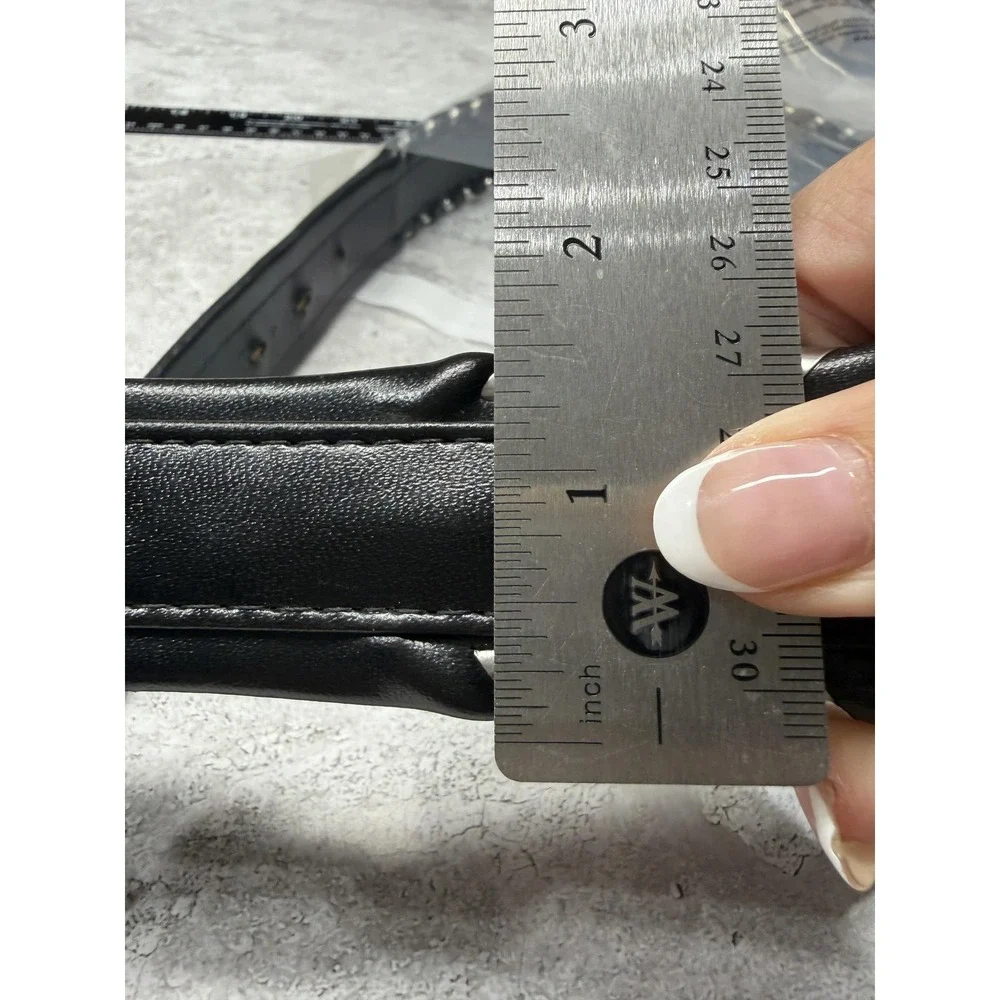 Cimarron Belt Corp. Belt‎ Mens 34 Black Leather Western Braided Edge Made In USA